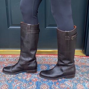 J Crew Brewster Leather High Riding Boots